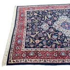 Handgeknoopt Perzisch Kashan Vloerkleed 195X290Cm - Vintage Wol Tapijt - Donkerblauw Rood - Relving thumbnail 7