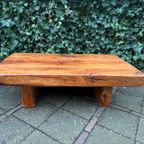 Brutalistische Wabi-Sabi Massief Eiken Salontafel thumbnail 10