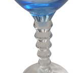 Prachtige Grote Blauwe Martini / Cocktail Glazen Vintage thumbnail 5