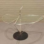 Vintage Oma Memphis Milano Stijl Glazen Bijzettafel thumbnail 3