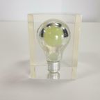 Pop Art Lucite Light Bulb Lamp thumbnail 2