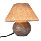 Glass Mushroom Lamp Xs - 1970’S - Italy - Stonelike Glass Outside And Opaline White Inside thumbnail 2