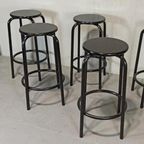 5 X Vintage Barkruk, Zwart, P/p/s thumbnail 11