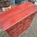 Fraaie Vintage Ladenkast, Apothekerskast, Archiefkast thumbnail 4