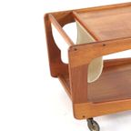 Sika Mobler Trolley Met Lectuurhouder Tijdschriftenrek Vintage Deens thumbnail 10