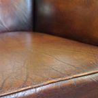 Luxe Schapenleren Oorfauteuil Met Een Vast Zitkussen En Hoog Zitcomfort thumbnail 10