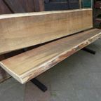 Prachtige Grote Boomstam Tuinbank 210 Cm thumbnail 13