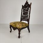 Prachtige 19e-eeuwse Black Forest Stoel – Uitzonderlijk Snijwerk thumbnail 3
