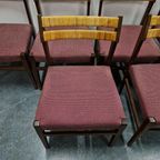 Set Van 6 Vintage Stoelen Eetkamerstoelen Jaren 60 Jaren 70 thumbnail 16