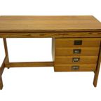 Vintage Bureau Werkplek Compact Jaren 60 Pinewood Grenen thumbnail 11