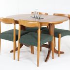 Set Van 4 Deense Stoelen Eetkamerstoelen 'bjerremose' Vintage Reupholstered thumbnail 13