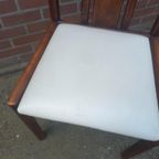 3 Vintage Eiken Houten Stoelen Organisch Jaren 70 thumbnail 3