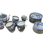Vintage Compleet 12delig Koffieservies In Old Willow Stijl thumbnail 3