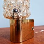 Wandlamp In Bubbelglas En Messing, Helena Tynell,1970 thumbnail 10