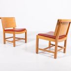 Set Of 4 Vintage Architectural Danish Chairs / Eetkamerstoelen thumbnail 6