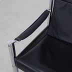 Lounge Chair In Leather And Chrome By Johanson Design Sweden, 1970S thumbnail 9