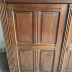 Antique Carved Wood Cabinet thumbnail 11