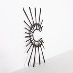 1980’s Sculptural Brutalist Door Fixture/wall Sculpture / Wanddecoratie / Muurdecoratie thumbnail 7