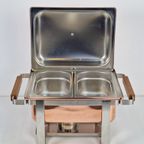Vintage Spring Swiss Rechaud Koper Rvs Chafing Dish Compleet thumbnail 7