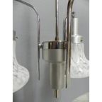 Vintage Hanglamp Met 3 Gewolkte Glazen Kappen thumbnail 13