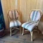 2 Rotan Bamboe Boho Stoelen thumbnail 3