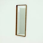 Large Scandinavian Rectangular Rosewood Mirror 1960s thumbnail 3