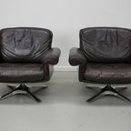 Vintage De Sede Ds-31 Draai Fauteuil In Bruin Leer thumbnail 3