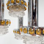 Massive Cascade Kroonluchter Met 4 Lichtpunten, 1970's thumbnail 4