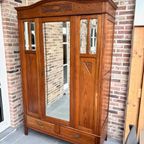 Antieke Jugendstil Kledingkast thumbnail 3