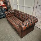 Chesterfield 3-zits + Fauteuil – Knopenzit – Antiek Bruin thumbnail 10