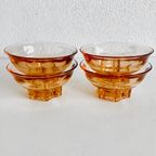 Set Rosaline Glas Art Deco Franse Schaaltjes Roze thumbnail 4