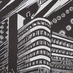 Houtsnede Van Frans Masereel: De Sabena Air Terminus Te Brussel thumbnail 2