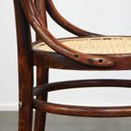 Originele Antieke Bentwood Thonet Bistro Stoel Model Nr. 14 Met Een Nieuwe Gematte Zitting thumbnail 11