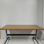 Industrieel Gefineerd Bijzet Tvtafel Op Wielen Jaren 70-80 thumbnail 8