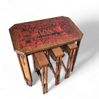 Art Deco / Nesting Table 3 X / Attributed To Maison Franck / Inlaid Tortoiseshell Top / 1920 thumbnail 20