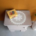 Vintage Brocante Houten Kastje, Halkastje, Nachtkastjes thumbnail 3