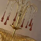 Xxl Vintage Murano Bruine Druppels Kroonluchter Hanglamp Vintage thumbnail 7