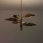 Zeldzame Mid-century "leaf" Luster Van Angelo Lelii Voor Arredoluce, 1970 thumbnail 19