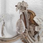 Vintage Brocante Wandlamp Met Glazen Pegels thumbnail 9