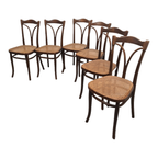 Thonet Eetkamerstoelen Met Webbing, Uit 1906 thumbnail 2