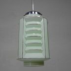 Art Deco Hanglamp Met Glazen Lampion Kap, Jaren 30 thumbnail 5