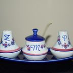 Vintage Hollands Aardewerken Peper&Zout / Mosterd Stelletje thumbnail 3