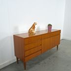 Teak Fineer Dressoir Barkast Met Lades En Klepdeuren thumbnail 8