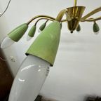 Mid-Century Design Spider Brass Ceiling Lamp ,11950’S thumbnail 7