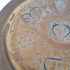 Oud Koperen Wandbord Oosterse Wand Schaal thumbnail 6