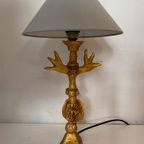 Pierre Casenove Verguld Bronzen Tafellamp , Jaren 90 thumbnail 6