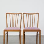 Leuke, Gezellige Set Van 4 Vintage Deens Design Eetkamerstoelen Uit De Jaren ’70 Met Mooie Licht thumbnail 4