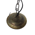 Art Deco - Lantaarn Hanglamp - Messing - Gesatineerd Glas thumbnail 8