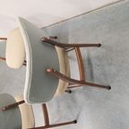 Set Van 3 Vintage Eetkamerstoelen Vintage Stoelen Teakhout thumbnail 13