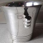 Verzilverde Art Deco Ijsemmer. thumbnail 3